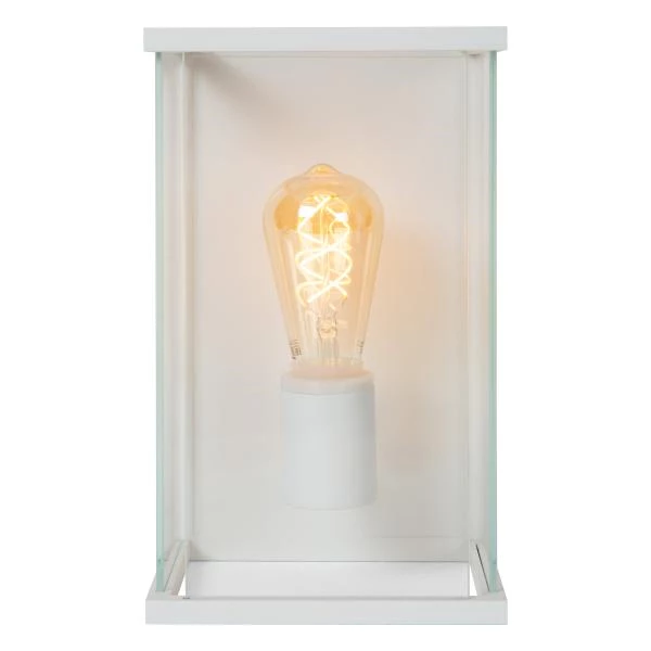 Lucide CLAIRE - Wandlamp Binnen/Buiten - 1xE27 - IP54 - Wit - detail 1